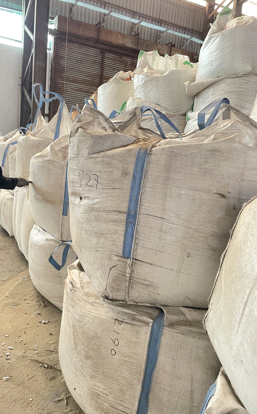 Warehouse storage of bagged industrial materials