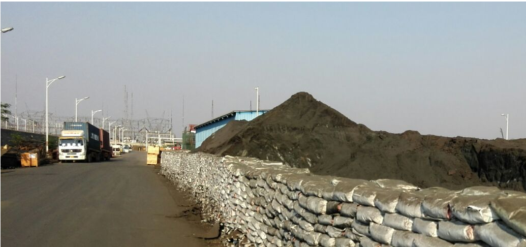 Factory yard and recyclable industrial material storage